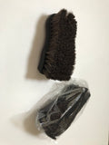 2.5”x6” Black Block Horse Brush 1.25”Dark Brown Color Bristles