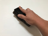 2.5”x6” Black Block Horse Brush 1.25”Dark Brown Color Bristles